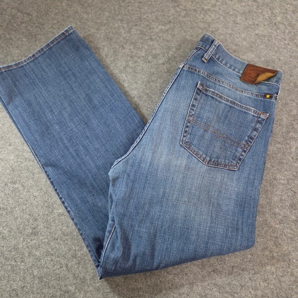 Lucky Brand Other - Lucky Brand 181 Relaxed Straight Mens Blue Denim Jeans 38x32 Medium Wash
